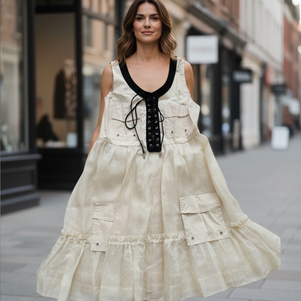 Dolce & Gabbana Cream and Black Dress